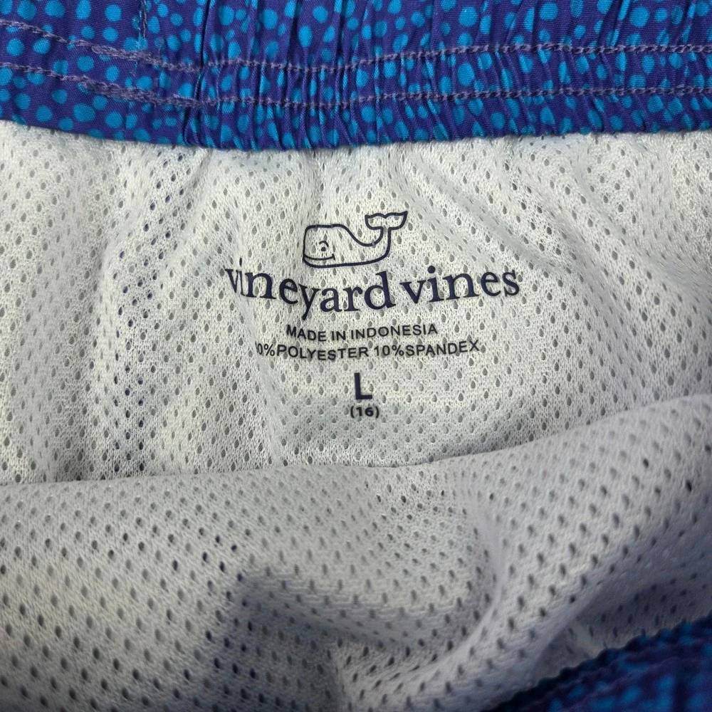 Vineyard Vines Striped Board Shorts Swim Trunks Boy Large 16 Multi Color Stretch